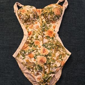 TA3 Tropical Floral Women Swim One Piece